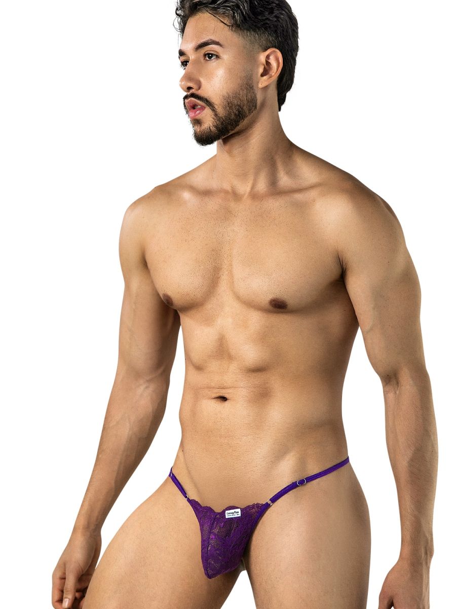 Sensual Purple Lace Thong - view 4
