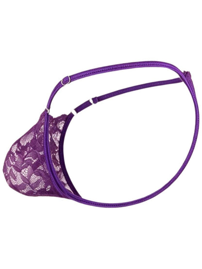 Sensual Purple Lace Thong - view 7