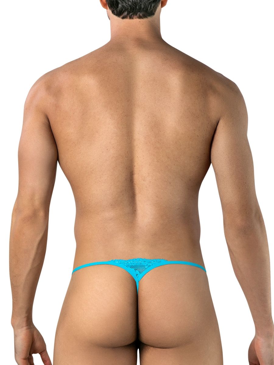 Sensual Turquoise Lace Thong - view 3