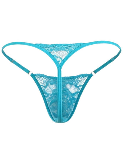 Sensual Turquoise Lace Thong - view 6