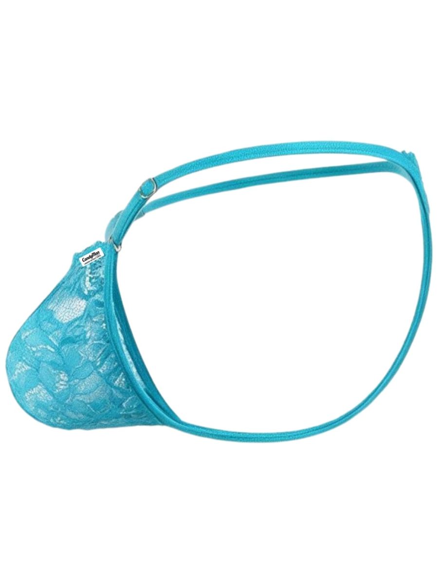 Sensual Turquoise Lace Thong - view 7