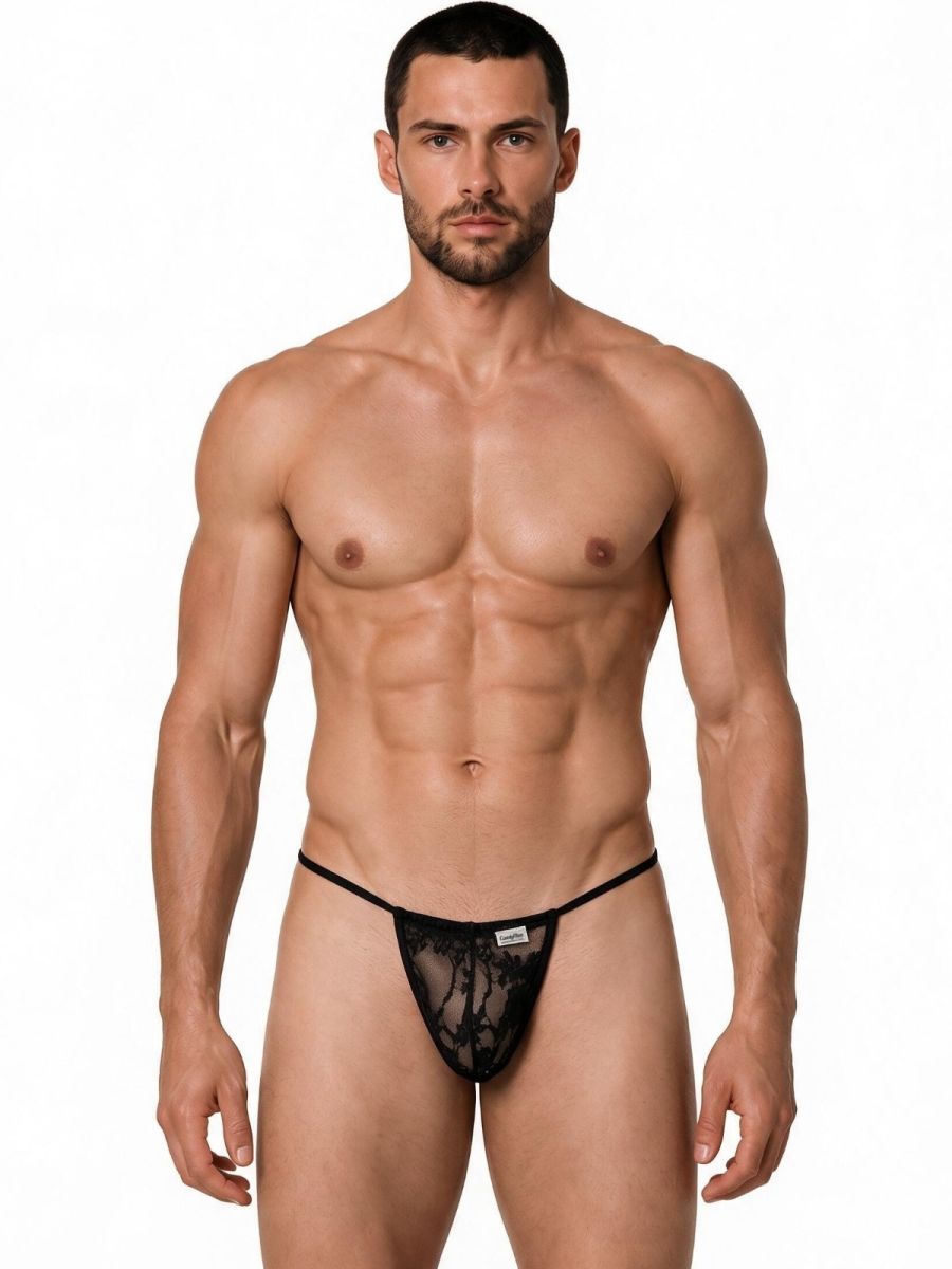 Mini Black G-String - view 12