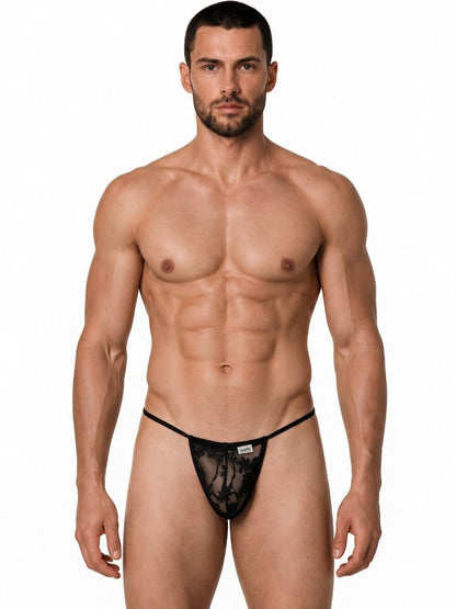 Mini Black Lace G-String - view 2