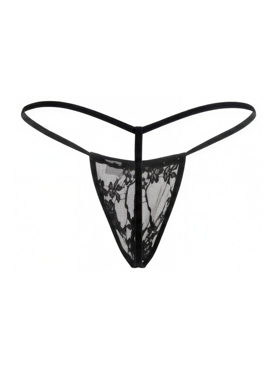 CandyMan 9586 Men's Underwear Mini G-String Color Black Lace