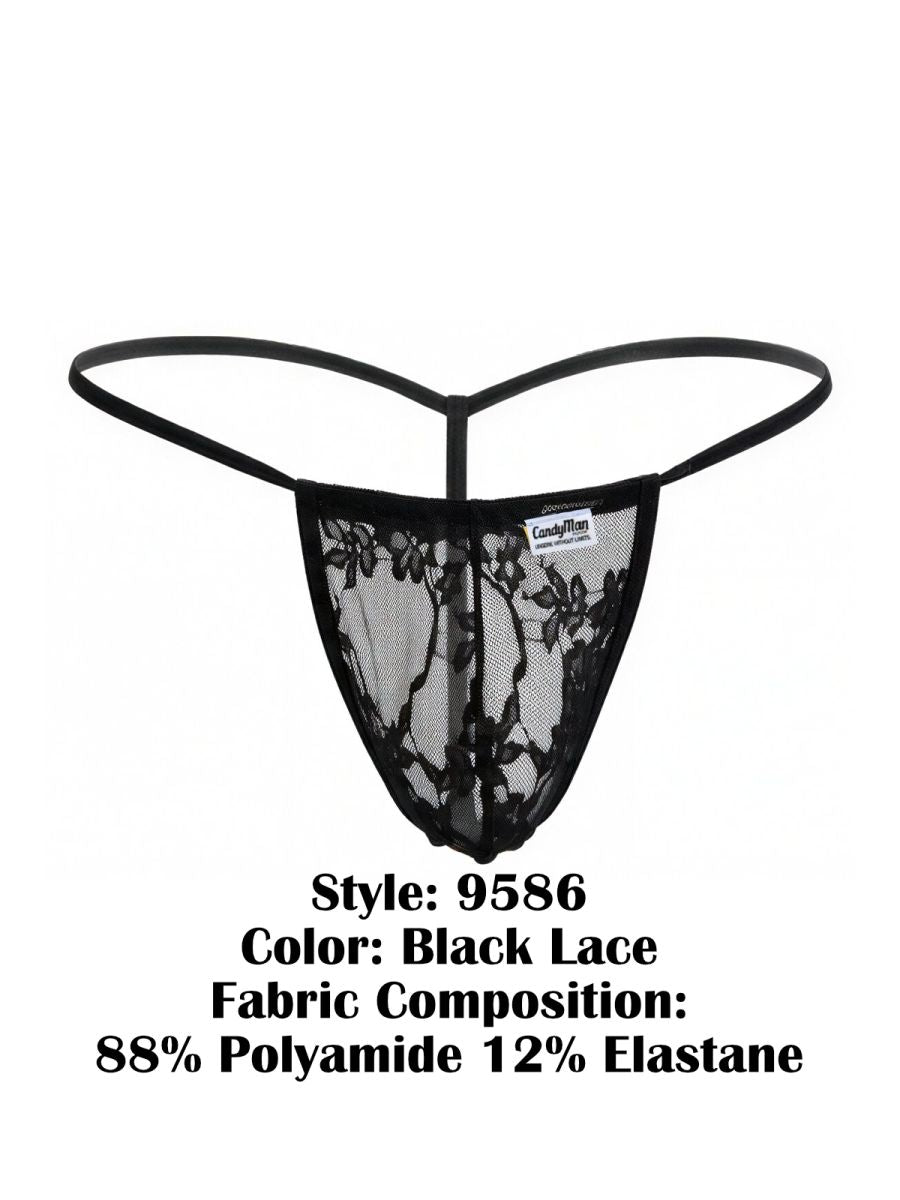 CandyMan 9586 Men's Underwear Mini G-String Color Black