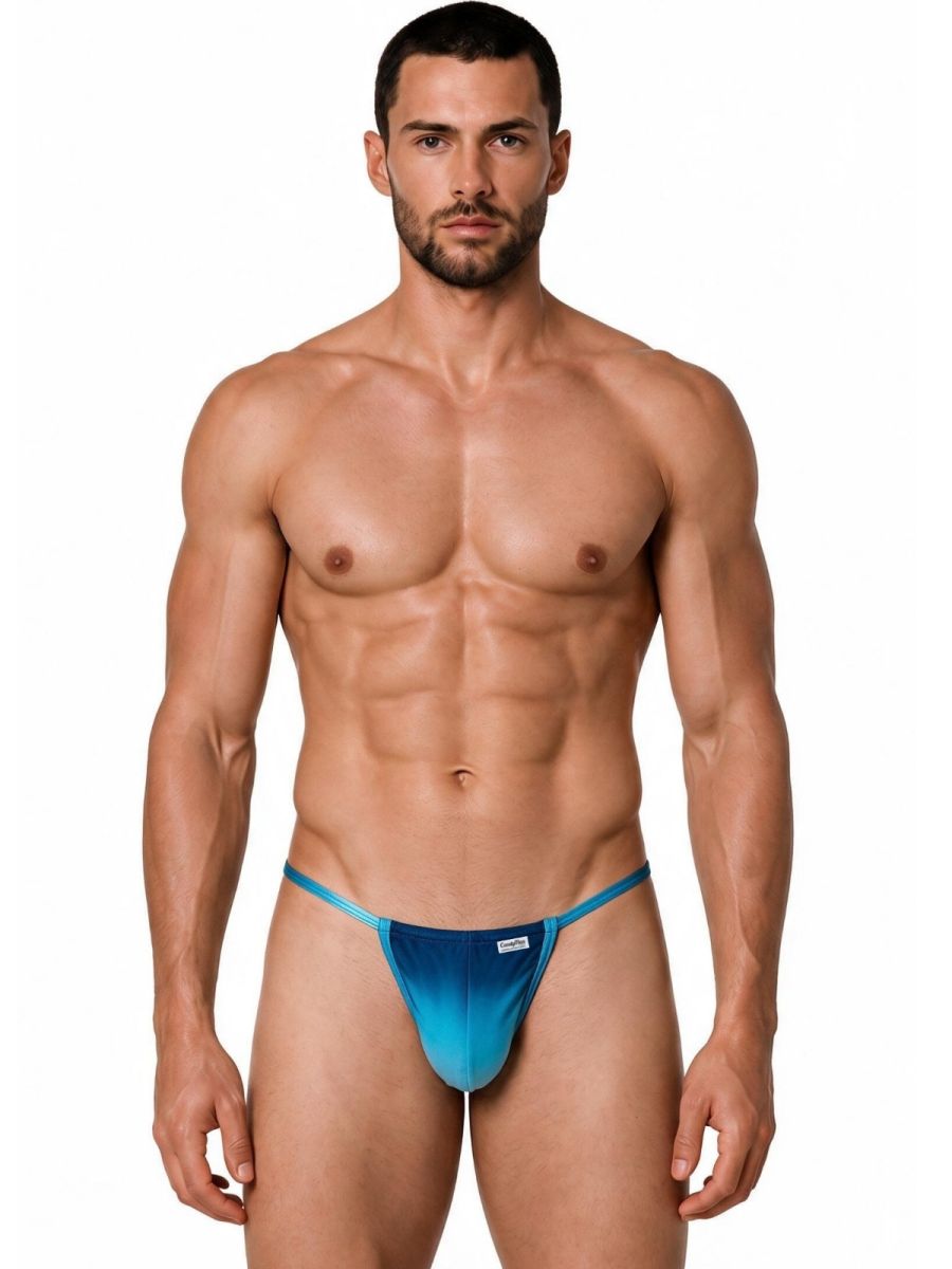 CandyMan 9586 Men's Underwear Mini G-String Color Blue Print - view 2