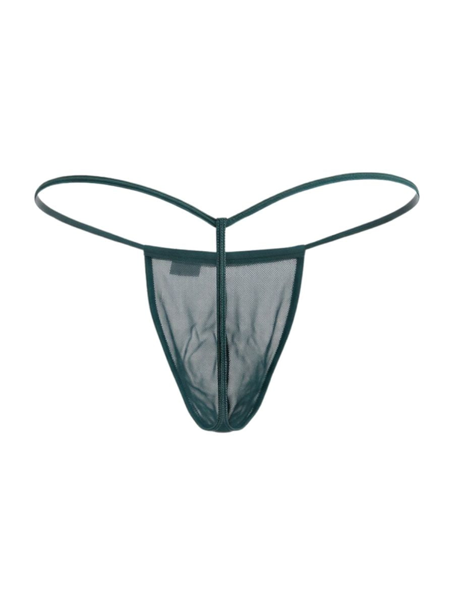 Mini Bottle Green Mesh G-String - view 6