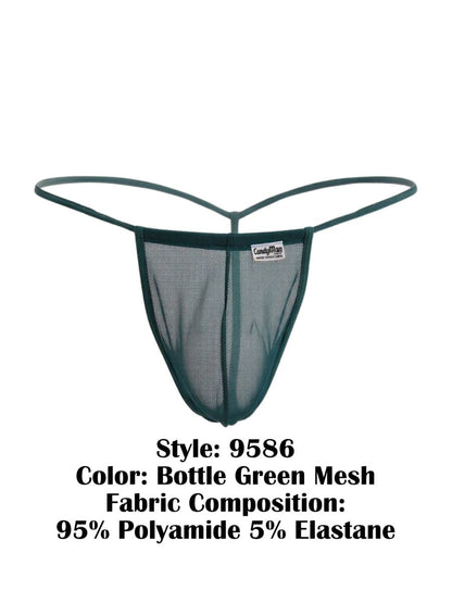 Mini Bottle Green Mesh G-String - view 8