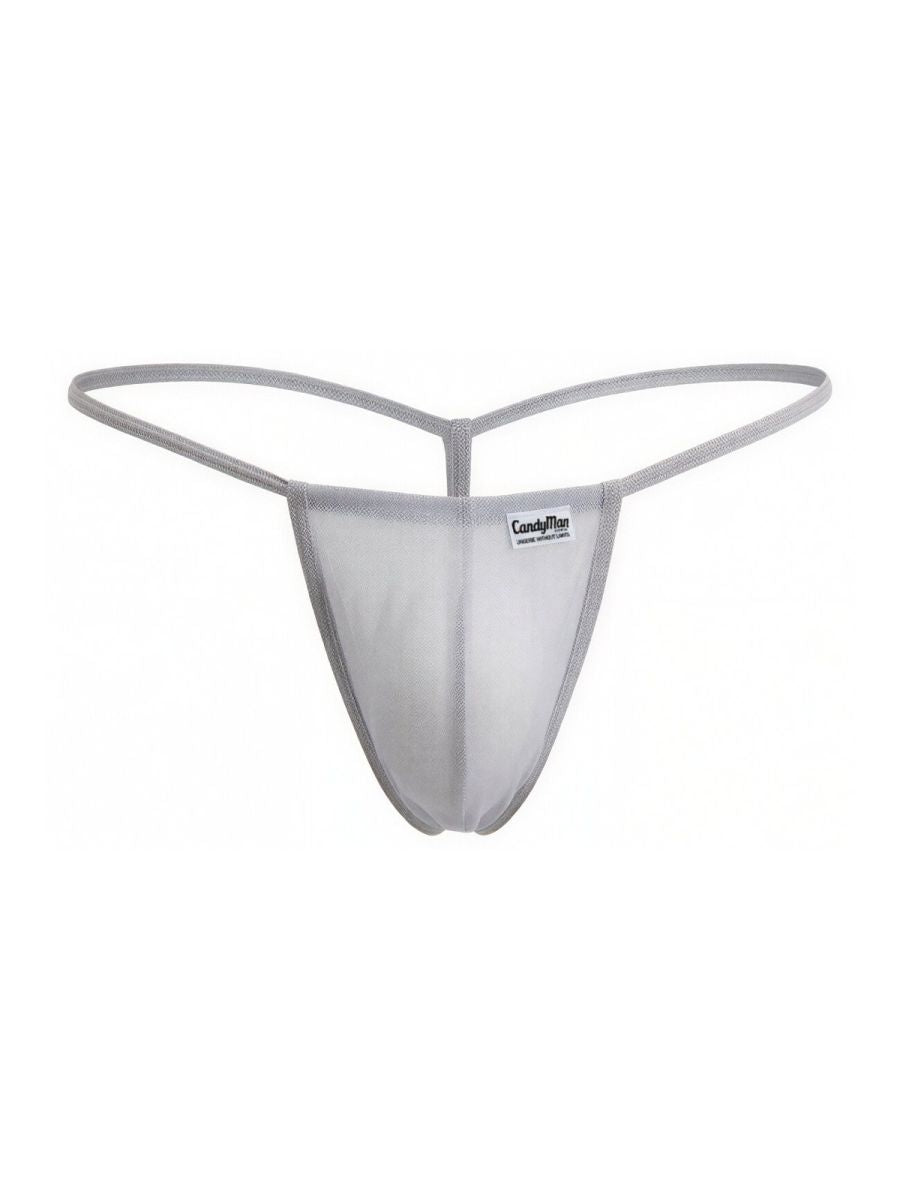 Mini Gray Mesh G-String - view 5