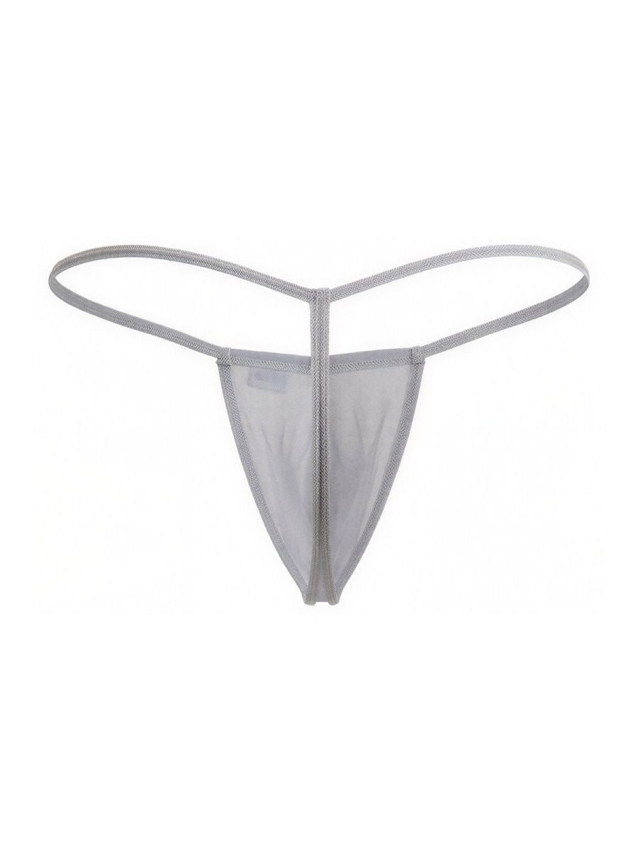 Mini Gray Mesh G-String - view 6