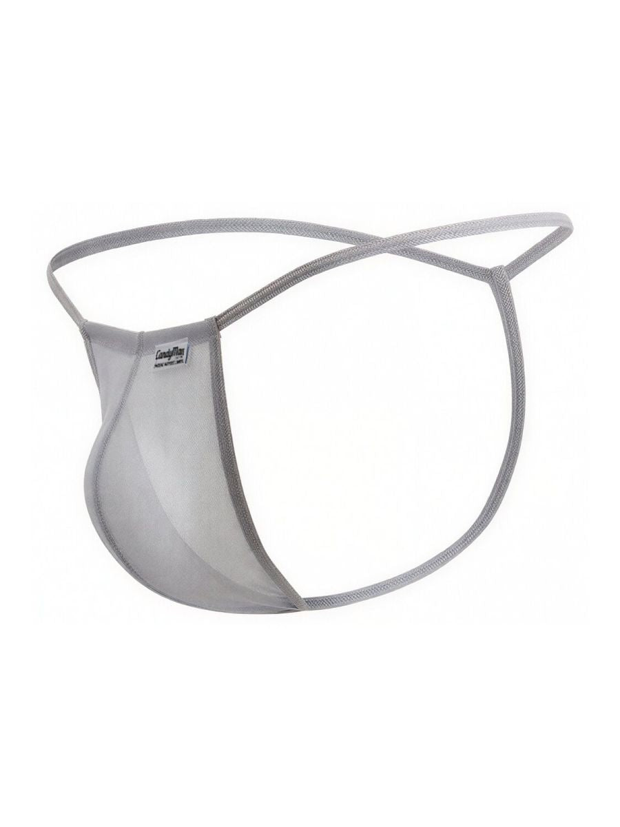 Mini Gray Mesh G-String - view 7