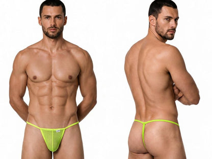 Mini Green Mesh G-String - view 1