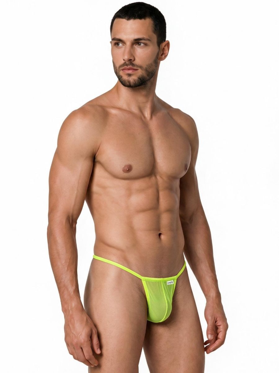 Mini Green Mesh G-String - view 4