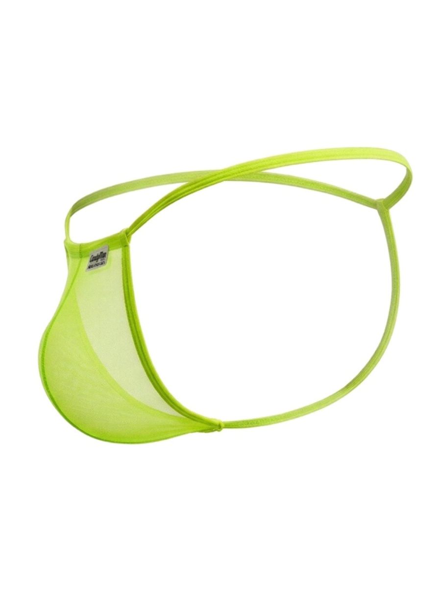 CandyMan 9586 Men's Underwear Mini G-String Color Hot Green Mesh