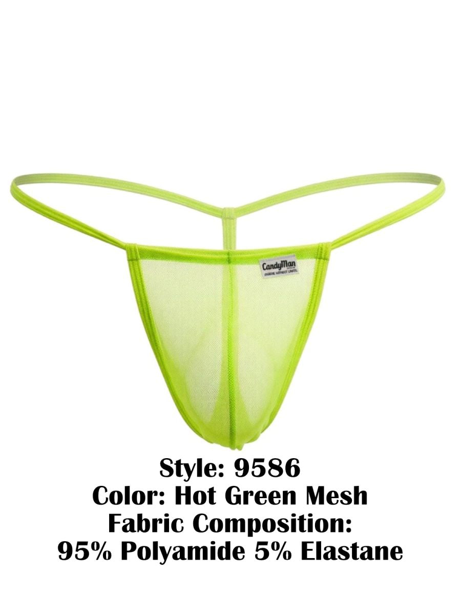 Mini Green Mesh G-String - view 8