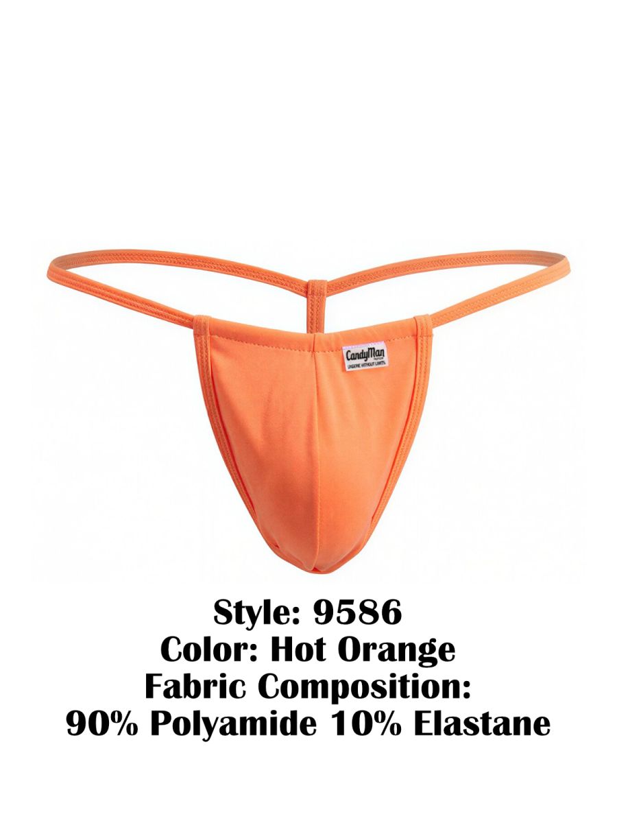 CandyMan 9586 Men's Underwear Mini G-String Color Hot Orange
