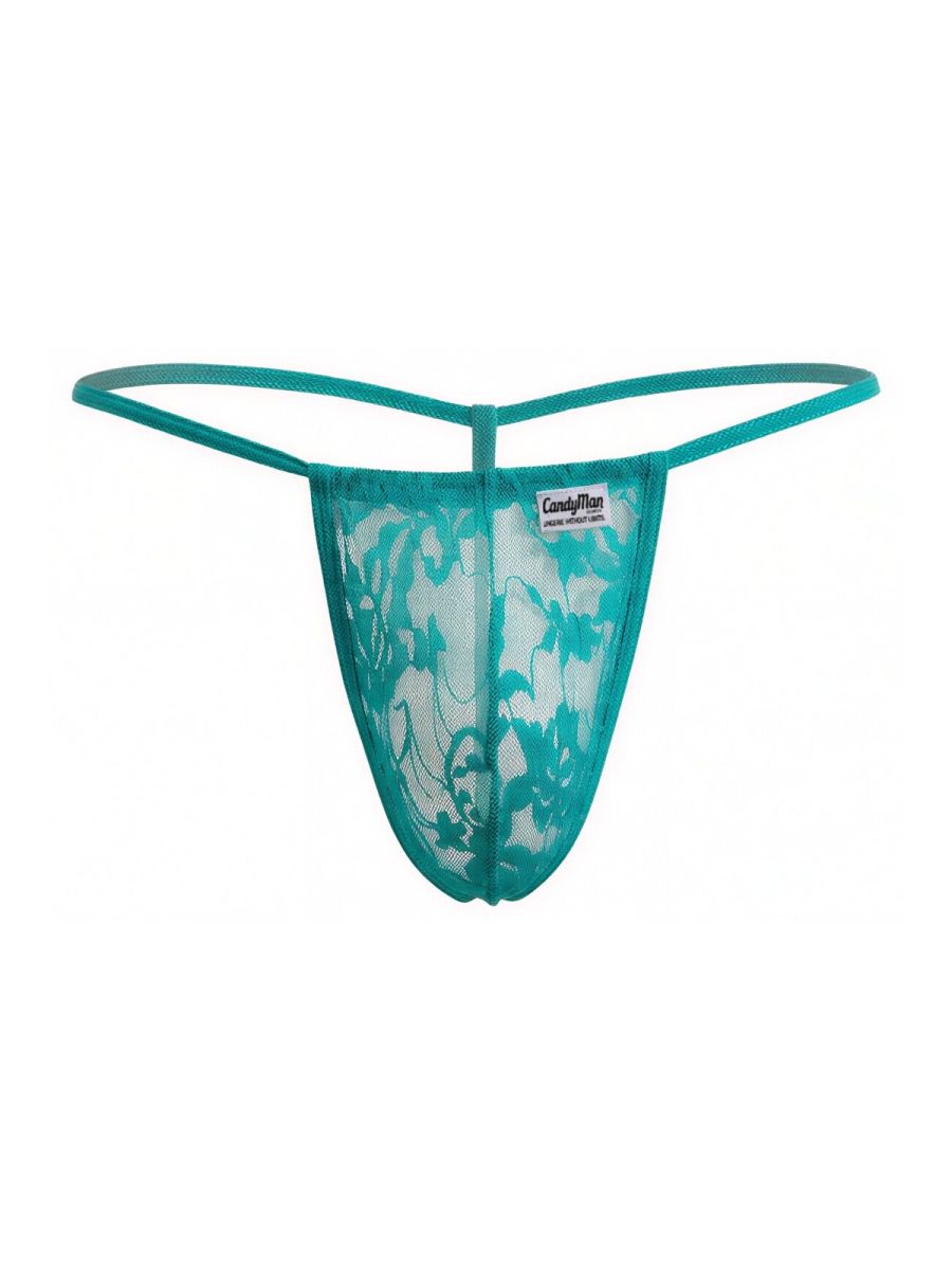 CandyMan Mini G-String - Jade Lace