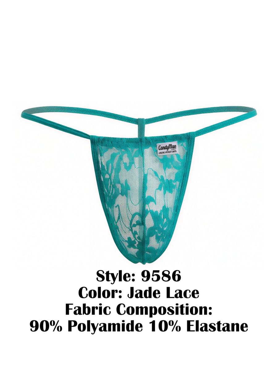 CandyMan Mini G-String - Jade Lace