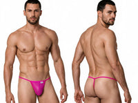 Mini Magenta Mesh G-String - view 1
