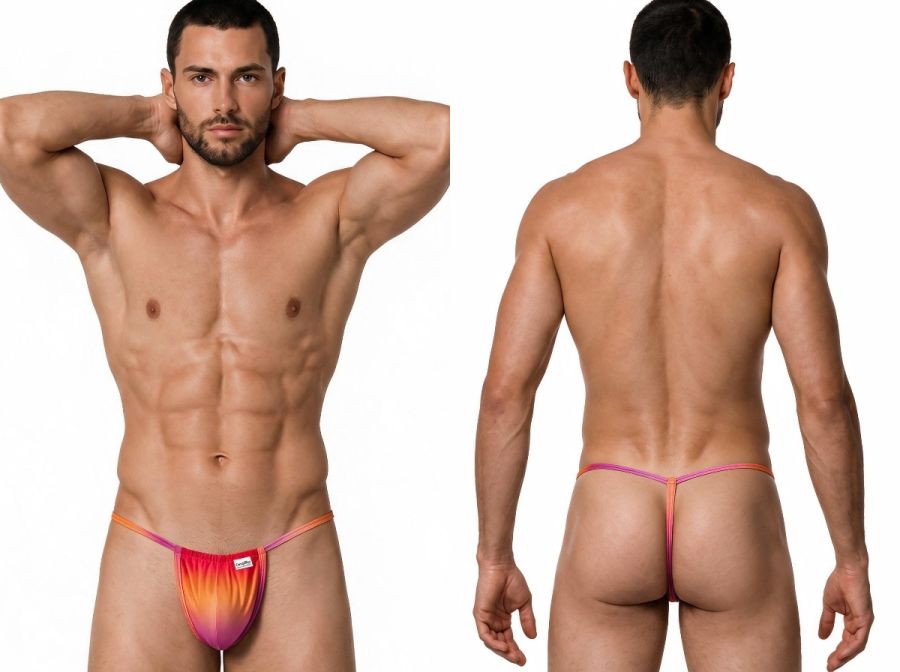 Mini Orange Print G-String - view 1