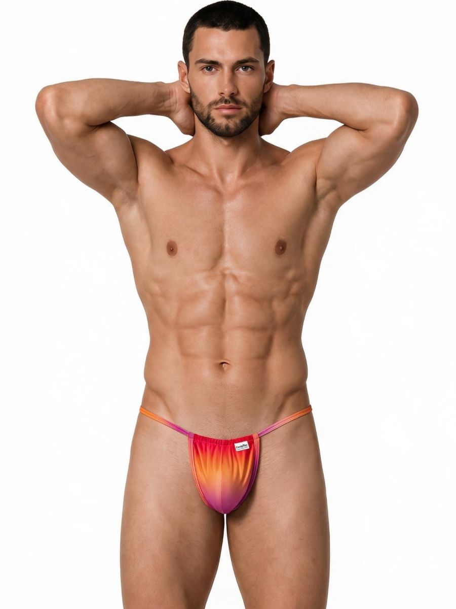Mini Orange Print G-String - view 2