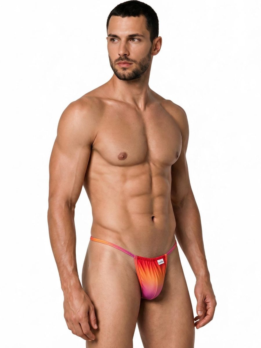 Mini Orange Print G-String - view 4