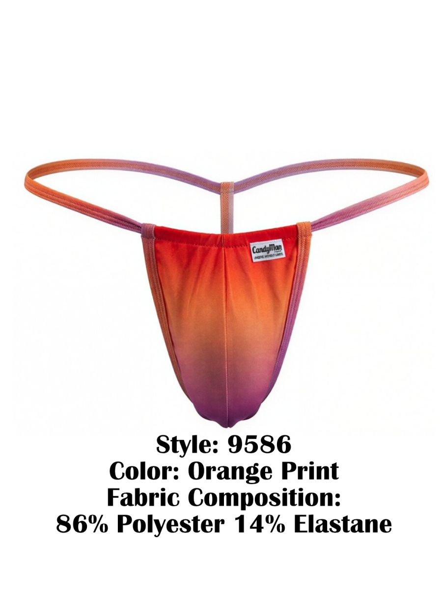Mini Orange Print G-String - view 8