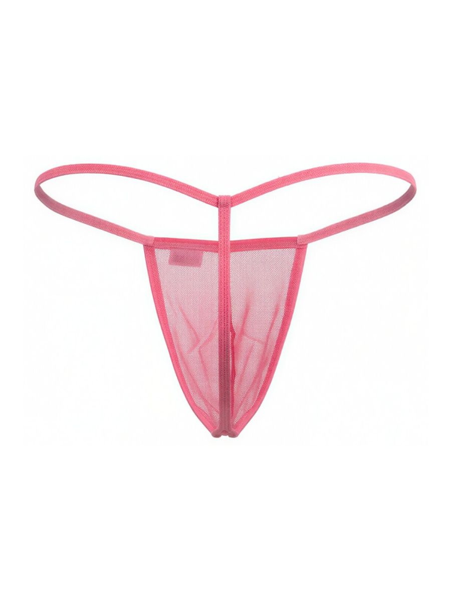 CandyMan Mini G-String - Pink Mesh
