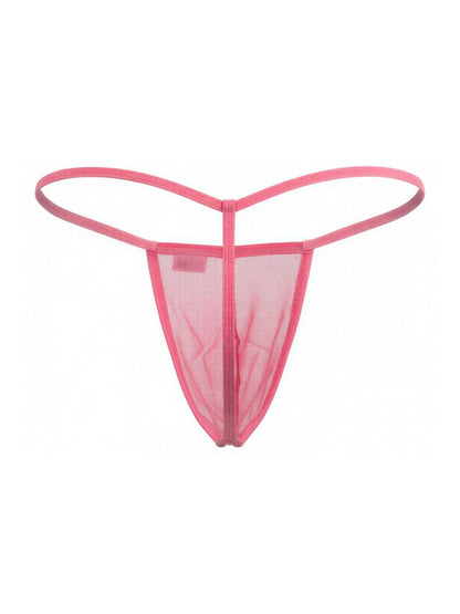 Mini Pink Mesh G-String - view 6