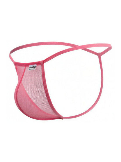 Mini Pink Mesh G-String - view 7