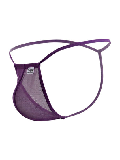 Mini Purple Mesh G-String - view 7