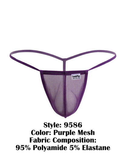 Mini Purple Mesh G-String - view 8