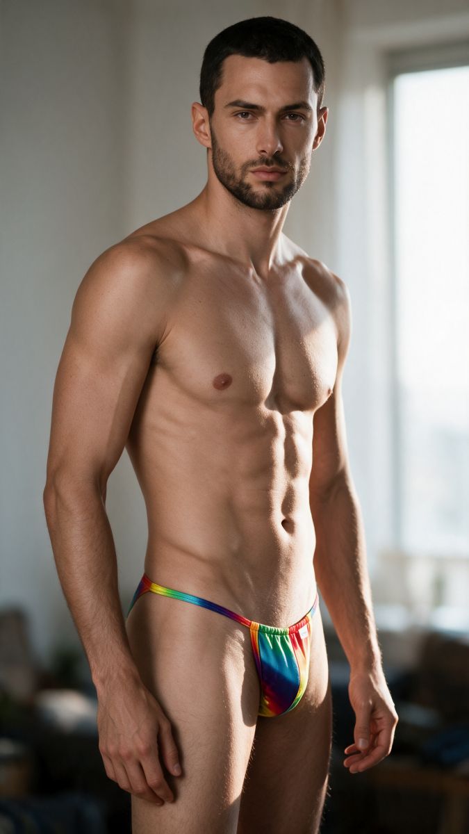 Mini Rainbow Print G-String - view 9