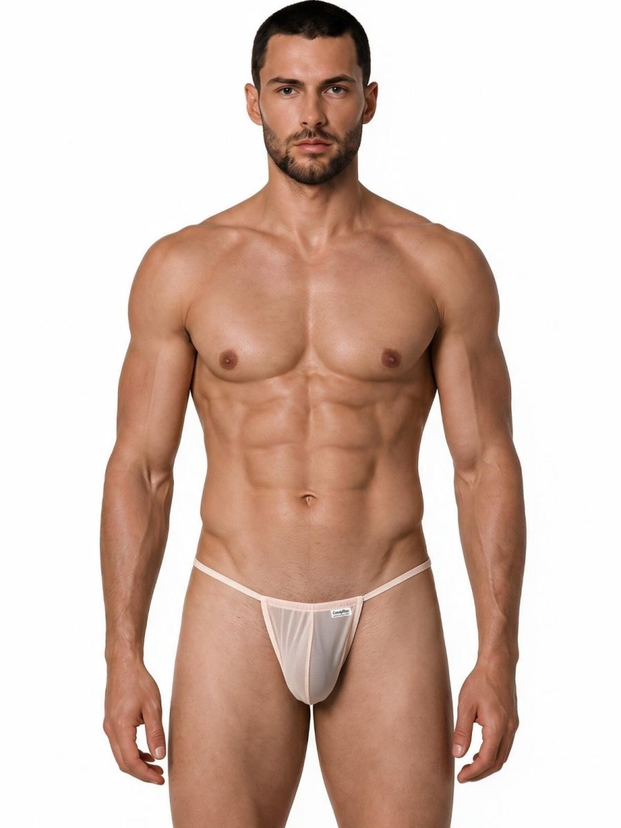 Mini Tangerine Mesh G-String - view 2
