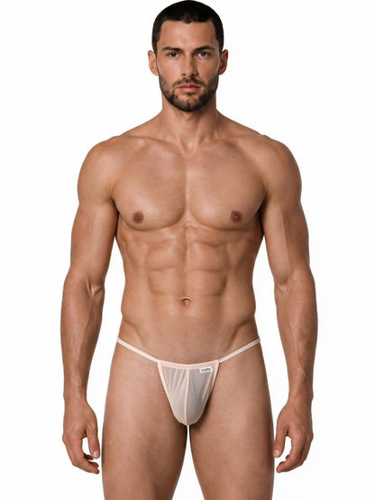 Mini Tangerine Mesh G-String - view 2
