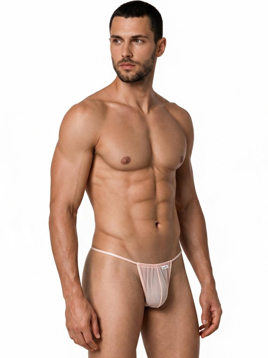 Mini Tangerine Mesh G-String - view 4
