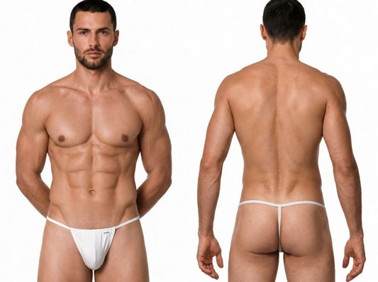CandyMan 9586 Men's Underwear Mini G-String Color White