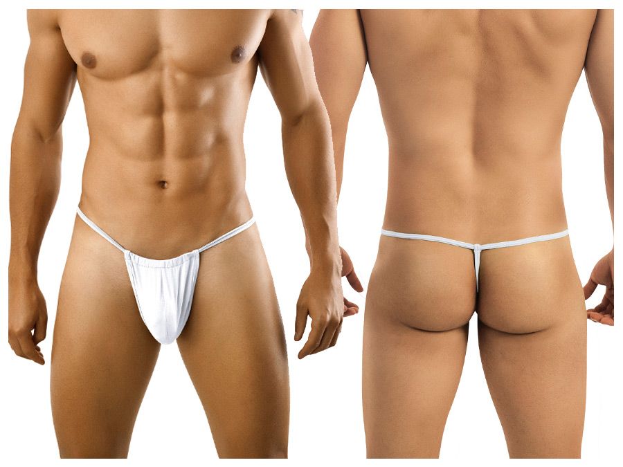 CandyMan 9586 Men's G-String Thong Color White
