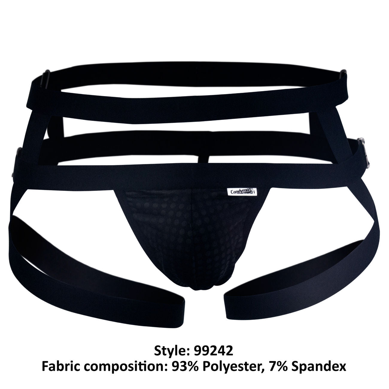 CandyMan Men's Underwear 99242 Jockstrap Color Black
