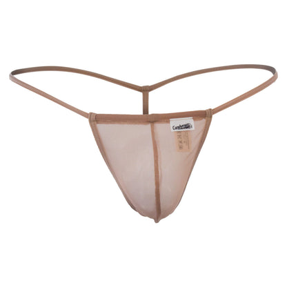 CandyMan G-String Mesh Thongs - Beige