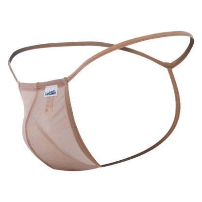 CandyMan G-String Mesh Thongs - Beige