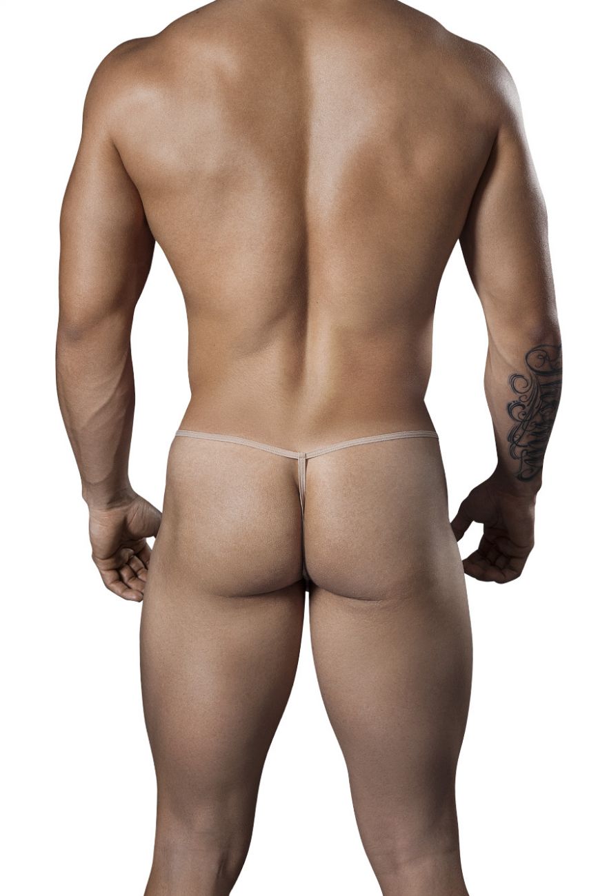 CandyMan G-String Mesh Thongs - Beige