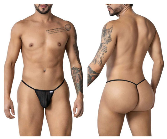 CandyMan 99246 Men's Underwear G-String Mesh Thongs Color Black