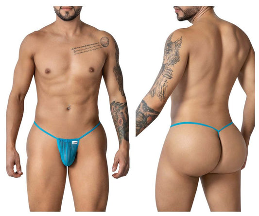 CandyMan 99246 Men's Underwear G-String Mesh Thongs Color Turquoise