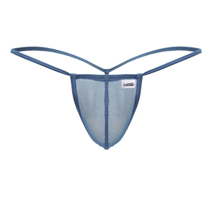 CandyMan 99246 Men's Underwear G-String Mesh Thongs Color Turquoise