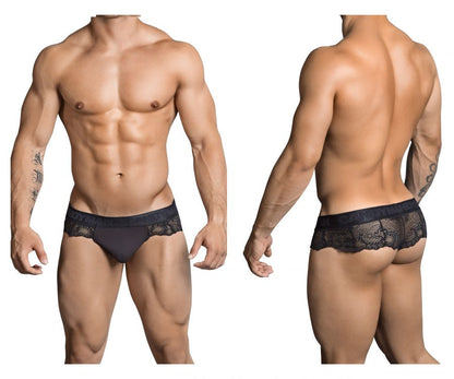 CandyMan Lace Thongs - Black