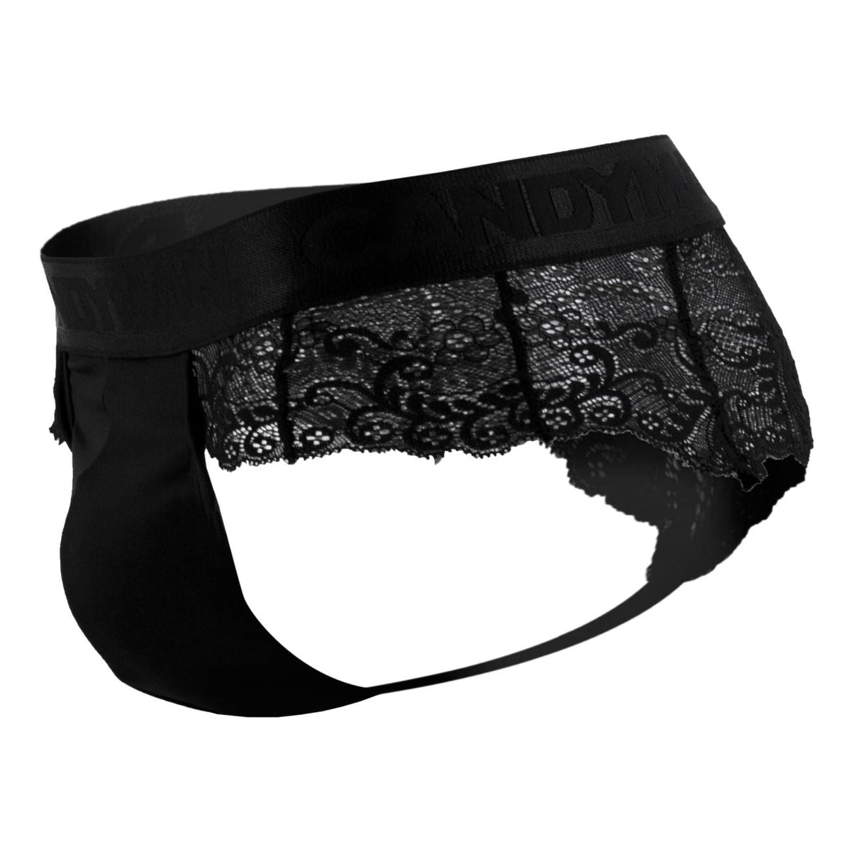 CandyMan Lace Thongs - Black