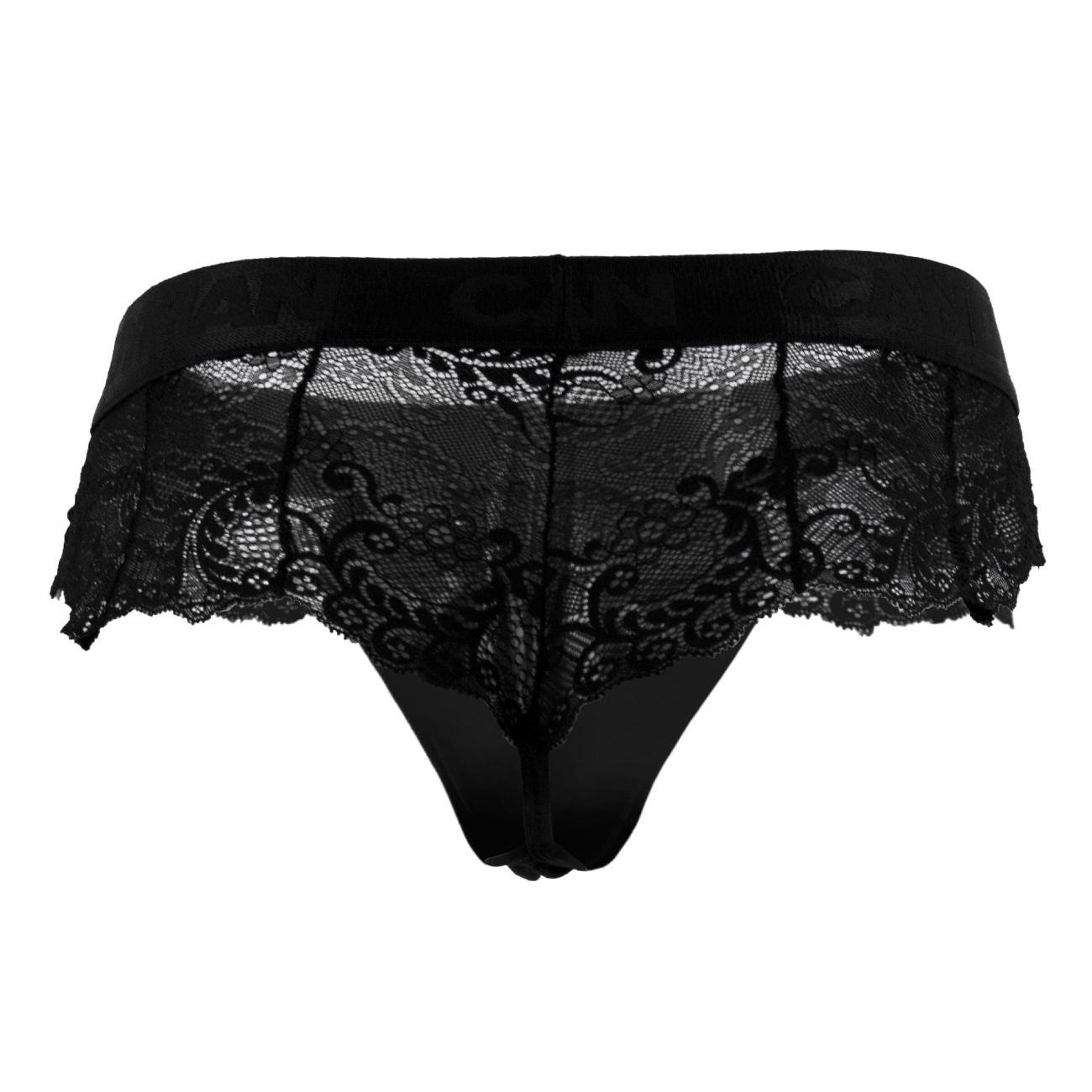 CandyMan 99304 Men's Underwear Lace Thongs Color Black