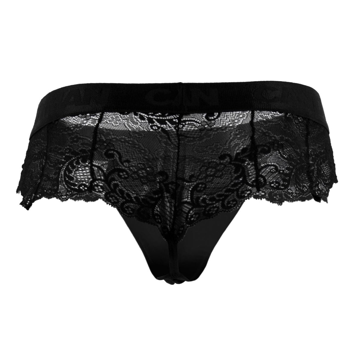 CandyMan Lace Thongs - Black