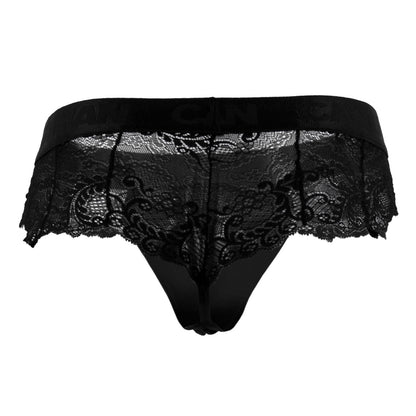 CandyMan Lace Thongs - Black